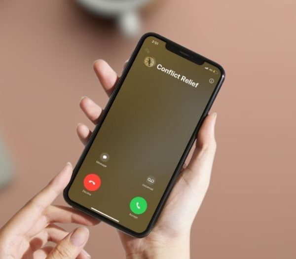 An incoming call symbolizing conflict relief